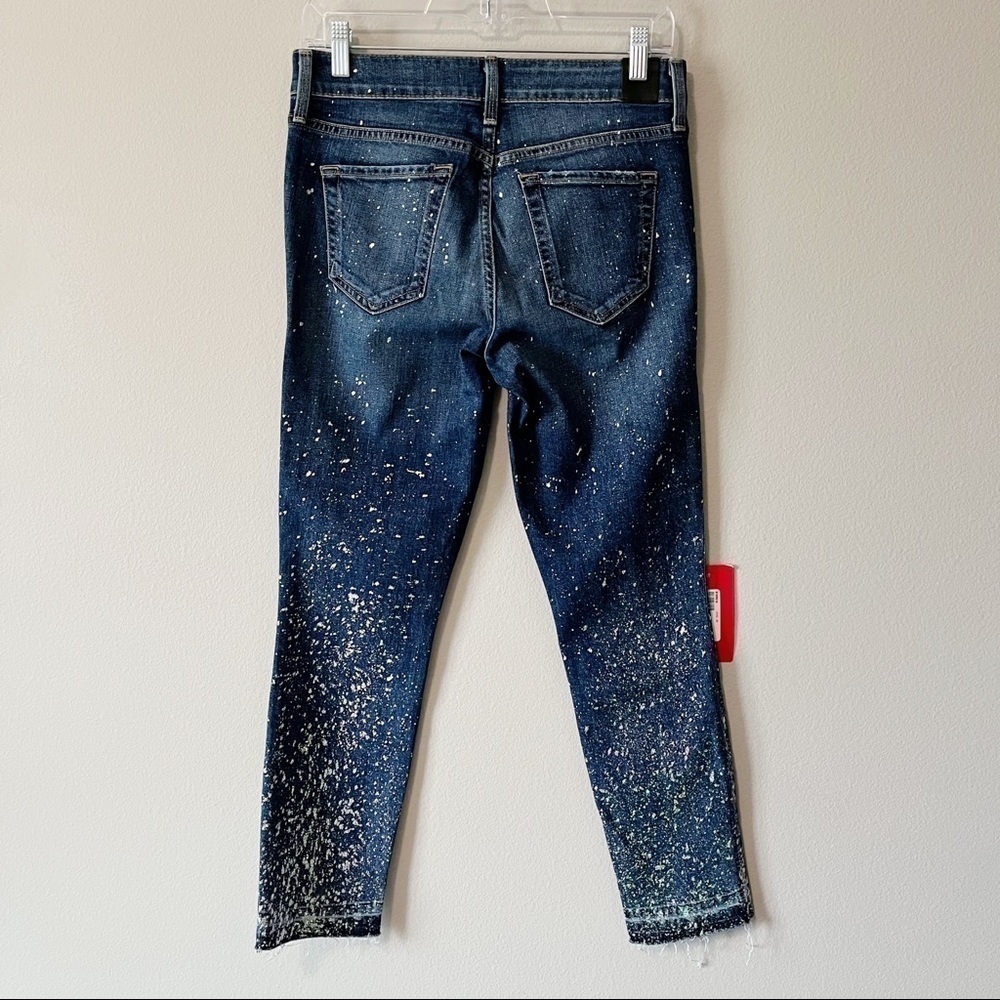 Level 99 for Evereve Amber Slouchy Skinny Jeans Galaxy Splatter Print Size 26 - Picture 8 of 14